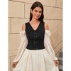 KOJOOIN Women's Pirate Renaissance Vest Cosplay Costume Steampunk Bodice Corset Steampunk Waistcoat - 4 of 4