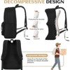 Attop Teen Girls School Backpack Women Laptop Backpack College Book Bag Middle School Travel Work Commuter Backpack (Black) - 4 of 4