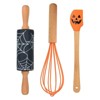 R&M International Spooky Halloween 3 Piece Mini Baking Set with Spatula, Rolling Pin, and Whisk - 3 of 4