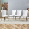 NicBex Modern PU Leather Upholstered Armless Set of 2/4 Dining Chairs with Metal Legs,Minimalist Office Chairs,Living Room Side Chairs - 2 of 4
