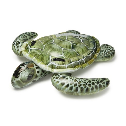 Intex 57555EP Realistic Sea Turtle Inflatable Ride-On Pool Float with Handles 