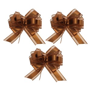 Unique Bargains Matte Bows for Gift Wrapping Christmas Decorative 47.24"x1.97" 3Pcs - 1 of 4