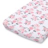 The Peanutshell Changing Pad Covers - Pink Roses/Floral 2pk - 2 of 4