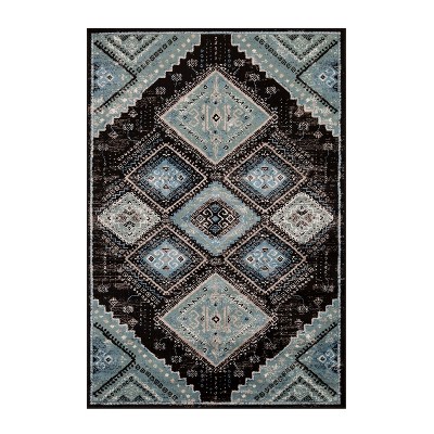 Bohemian Rustic Traditional Geometric Indoor Runner Area Rug by Blue Nile Mills