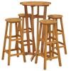 vidaXL 5 Piece Patio Bar Set Solid Wood Acacia - 3 of 4