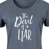Women's - Instant Message - Devil Is A Liar Graphic T-shirt Dress - 2 of 4