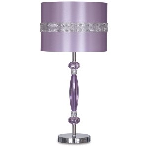 Signature Design by Ashley Nyssa Table Lamp Purple/Silver - 1 of 4