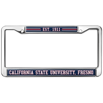 Fresno State School Logo Full Size Standard License Plate Metal Frame