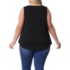Agnes Orinda Women's Plus Size Round Neck Sleeveless Pleated Flowy Casual Boho Tank Top - 4 of 4
