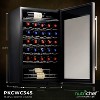 NutriChef 34-Bottle Single-Zone Wine Cooler with Digital Touch Button Control - Stainless Steel Glass Door, Adjustable Temperature, LED Light - 2 of 4