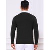 INSPIRE CHIC Men's Long Sleeve V-neck Solid Color Knitted Pullover Sweater - 3 of 4