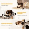 Lirago Rustic Gray Cat Tree 25.6x25.6x63"-63" Multi-Functional Litter Box Tower - 3 of 4