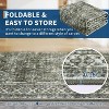 Non-Slip Non-Shedding Washable Rug - Low Pile Traditional Distressed Retro Carpet Soft Floral Print Mat for Dining Room Bathroom Kitchen - 4 of 4