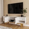 Sedona TV Stand for TVs up to 60" White - Boahaus: Modern Console with Open Shelves & Splayed Legs - 2 of 4
