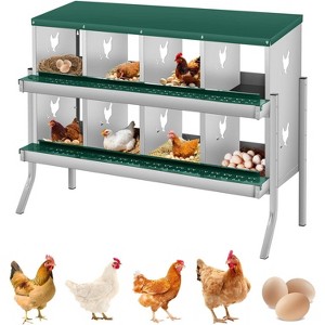 Coucheta Chicken Nesting Boxes - Available in Multiple Styles (Bracket Leg/Two-Tier/Wall Mount) & Compartments (6/8/10) for Easy Egg Collection. - 1 of 4
