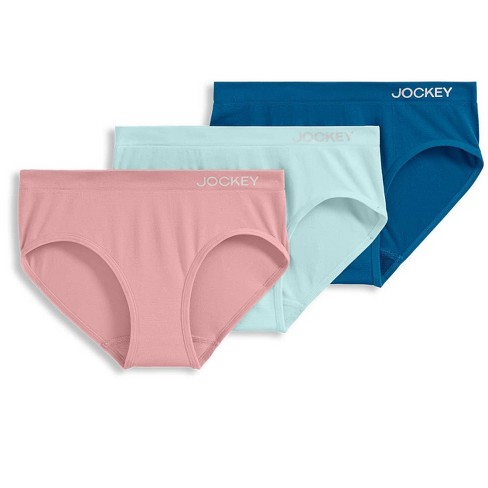 Jockey Generation™ Girls' 3pk Seamfree Bikini - White/navy Blue