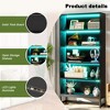 Kumasinova Modern 70.8 Inch Bookcase Tall 5-Tier Bookshelf with LED Lights for Living Room,Bedroom,Office,Black - 4 of 4