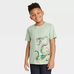 Boys' Snake Short Sleeve Graphic T-Shirt - Cat & Jack™ Green 