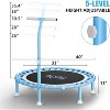 Hachikiko 40'' Foldable Mini Trampoline with Adjustable Handle - 330LBS Quiet Bungee Rebounder, Indoor/Outdoor Exercise Trampoline for Adults & Kids - 3 of 4