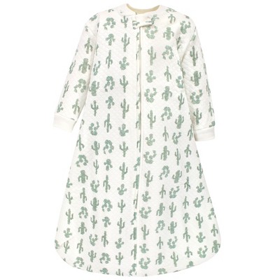 Image of Hudson Baby Infant Premium Quilted Long Sleeve Sleeping Bag and Wearable Blanket, Neutral Cactus, 6-12 Months