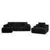 XIZZI Modular Sectional Sofa Couch, L/U-Shape Upholstered Couch, Modern Minimalist Couches for Living Room, Free Combination Deep Seat Corner Couch - 2 of 4