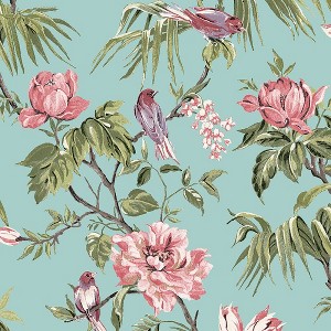 NEXT Birds and Blooms Duck Egg Wallpaper - 1 of 4