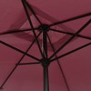 vidaXL Garden Parasol Bordeaux Red Polyester fabric, Steel pole Medium - 4 of 4