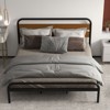 King Size Bed Frame, Heavy Duty Metal Platform Bed Frame with Wood Headboard, Full Bed Frame with Under Bed Storage Space and Solid Slat Support - 4 of 4