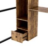 Whisen Full Size Metal Loft Bed with Built-in Wardrobe - Black - 4 of 4