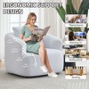 KWPZQEB 360° Swivel Armchair, Round Accent Chairs with Pillow, Modern Lounge Chair, High-Resilience Sponge Chair for Living Room, Bedroom, No Assembly - 4 of 4