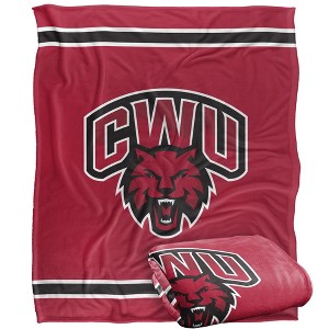 Central Washington University Primary Logo Silky Touch Blanket White 50x60 - 1 of 4