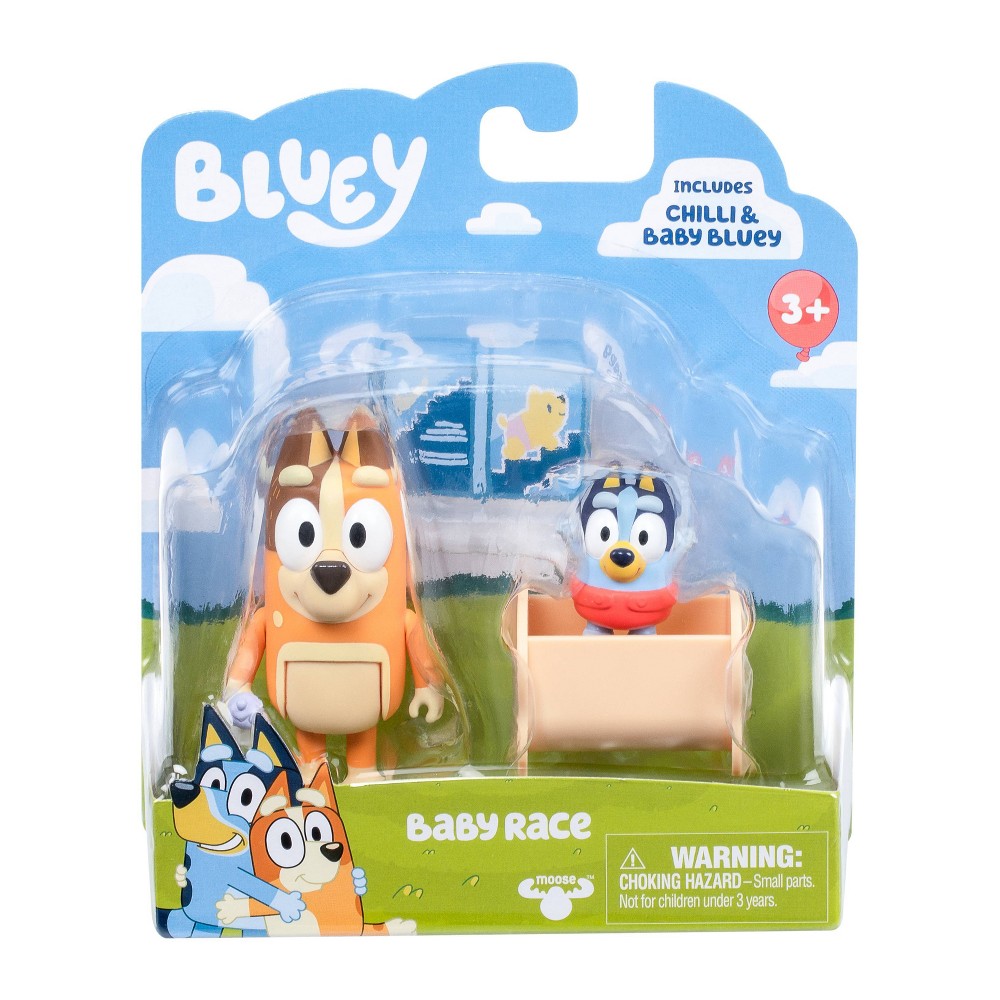 Bluey Baby Bluey & Baby Race Chilli Figures 