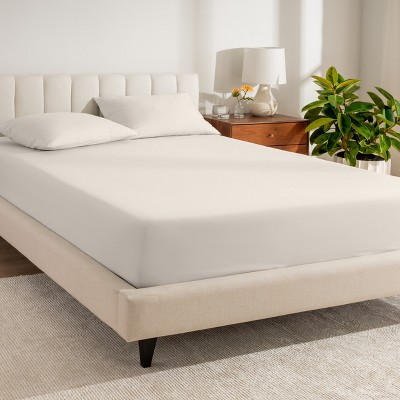 260 Thread Count Organic Cotton Percale Fitted Sheet by Bare Home