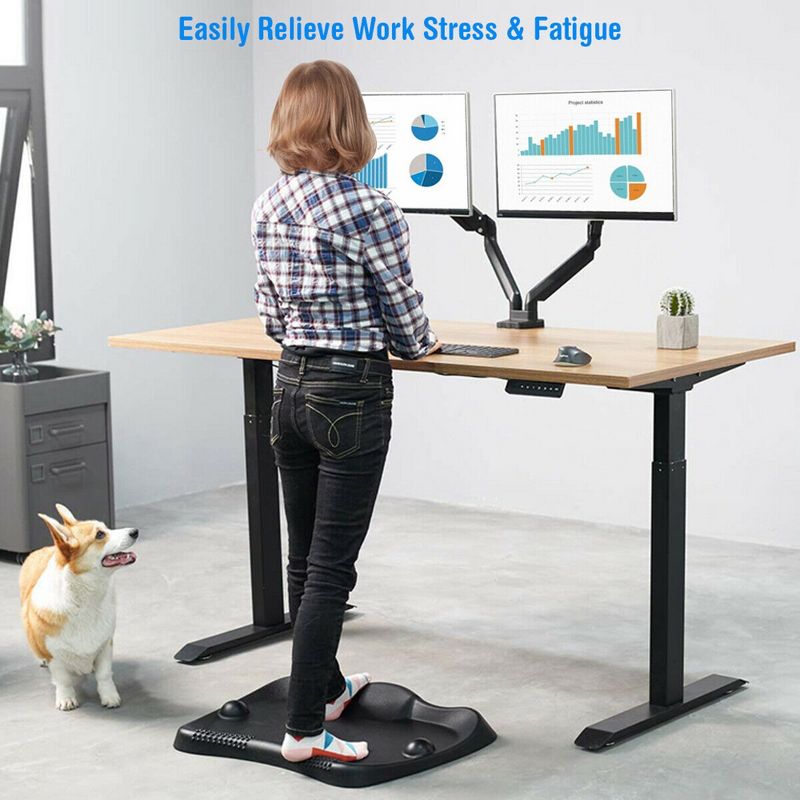 Costway Anti-Fatigue Standing Desk Mat Ergonomic Comfort Floor Foot Mat Home Office Work, 2 of 11