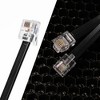 Unique Bargains Plastic RJ12 6P6C Flame-retardant PVC 8.4Ft Telephone Extension Line Black 1 Pc - 4 of 4