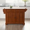 Alexandria Stone Top Full Size Kitchen Island/Cart Cherry/White - Crosley: Granite Surface, Adjustable Storage, Towel Bar - 3 of 4