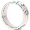 Pompeii3 Grooved Comfort Fit 8mm Two Tone 14K Rose & White Gold - 2 of 4