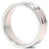 Pompeii3 Grooved Comfort Fit 8mm Two Tone 14K Rose & White Gold - image 2 of 4