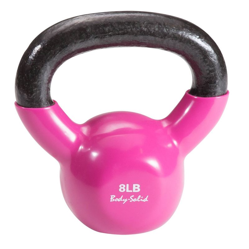 Body-Solid Set Singles Vinyl Coated Kettlebell  5-20lbs with Rack, 6 of 11