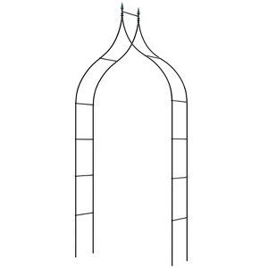 Tangkula Garden Arbor Gothic Style Decorative Metal Garden Arch Outdoor Patio Pergola for Vine Rose Climbing - 1 of 4