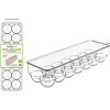 J&V TEXTILES Egg Container With Lid and Handle for Refrigerator Organization- Pack of 2 - Clear Stackable Egg Holder for Kitchen or Pantry - 2 of 4