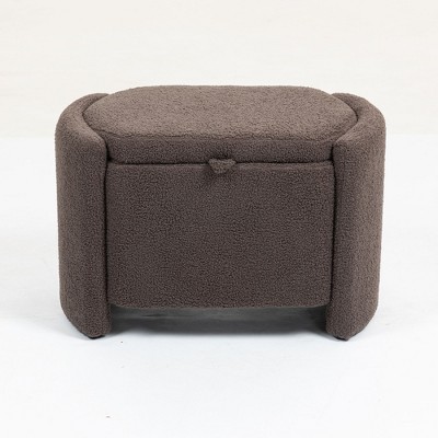 NicBex Modern Storage Ottoman with Solid Wood Frame, Mid Century Reading Armchair for Living Room, Bedroom