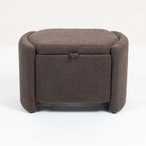 NicBex Modern Storage Ottoman with Solid Wood Frame, Mid Century Reading Armchair for Living Room, Bedroom - 1 of 4
