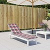 vidaXL Deck Chair Cushion Red check pattern Oxford fabric (100% polyester) - 2 of 4