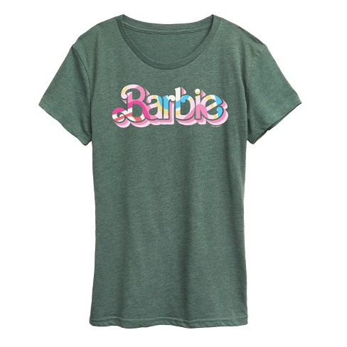 Women s Barbie Pastel Logo Short Sleeve Graphic T shirt Target