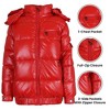 Spire By Galaxy Women's Full Zip Heavyweight Bubble Jacket With Detachable Faux Fur Hood - 2 of 3