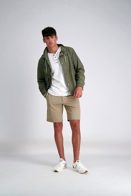 Haggar Men's Regular Fit Flat Front Stretch Chino Shorts