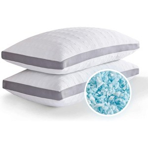Aghana Digitals Cooling Shredded Memory Foam Pillows Set of 2, Queen Size, Adjustable - 1 of 4