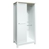 TIRAMISUBEST Bedroom Storage Wardrobe with Hanging Rods, 2 Drawers & Open Shelves - Mobile Lateral Filing Cabinet Locking Wheels Adjustable Shelf - 4 of 4