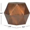 Astrid Faceted Side Table - FOX3224A - Copper - Safavieh Couture - 4 of 4